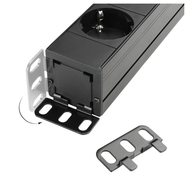 Adam Hall 19'' EU Power Strip, 8 Sockets Rack Attachment