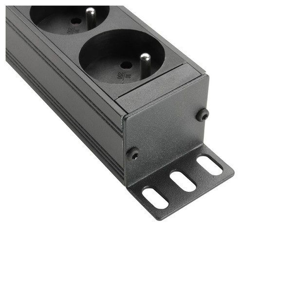 Adam Hall 19'' French Power Strip, 8 Sockets Rack Ear