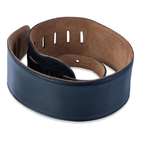 Levys M4GF Garment Leather Strap w' Thong, Black Rolled