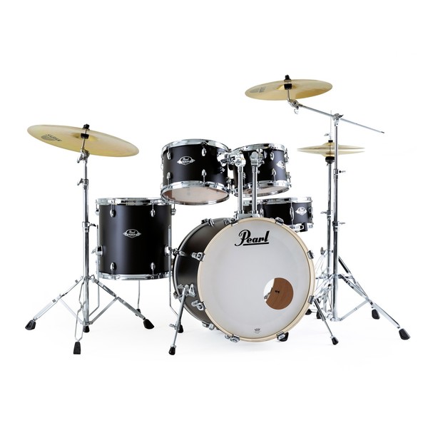 Pearl Export EXX 20'' Fusion Drum Kit, Satin Shadow Black - Main Image