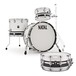 Natal Café Racer 18'' 3pc, White w/ Black Sparkle Split w/Free Snare - Main Image