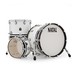 Natal Café Racer 18'' 3pc, White w/ Black Sparkle Split w/Free Snare - Shell pack