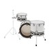 Natal Café Racer 18'' 3pc, White w/ Black Sparkle Split w/Free Snare - Behind