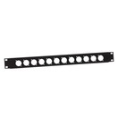 Adam Hall 19'' U Shaped Rack Panel With 12 D Type XLR Holes, 1U