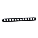 Adam Hall 19'' Rack Panel With 12 D Type XLR Holes And Tie Bar, 1U