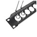 Adam Hall 19'' Rack Panel With 16 D Type XLR Holes And Tie Bar, 1U Cable Ties