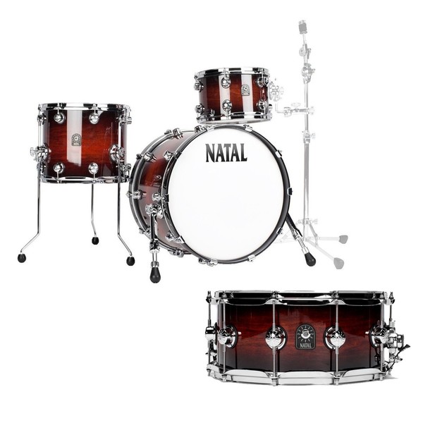 Natal Café Racer Exotic 18'' 3pc Shell Pack, w/Free Snare - Main Image