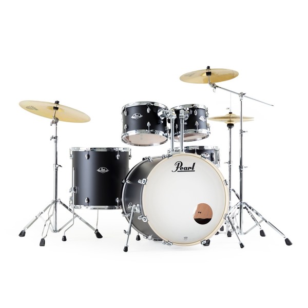 Pearl Export EXX 22'' US Fusion Drum Kit, Satin Shadow Black - Main Image