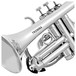 Tromba Plastic Cornet, Silver close