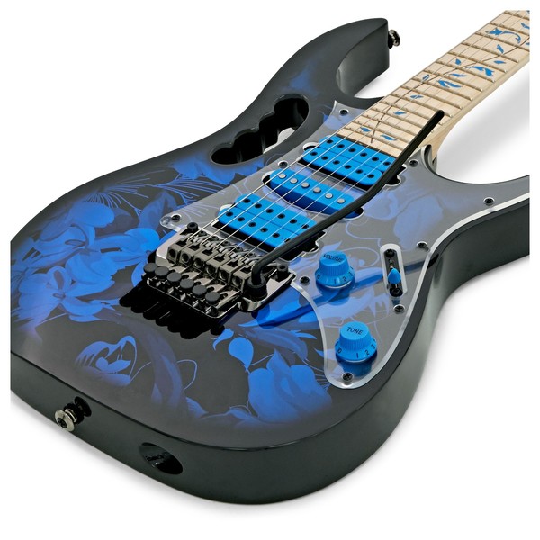 Ibanez JEM77P Steve Vai Premium 2018, Blue Floral close