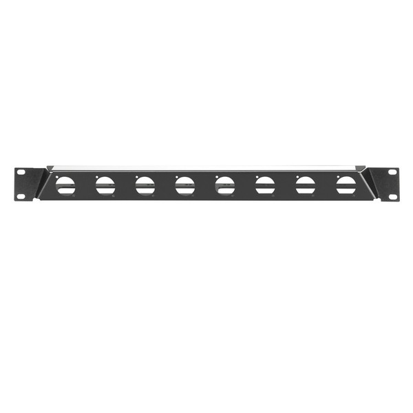 Adam Hall 19'' Angled Rack Panel For 8 x D-TYPE Sockets Front View