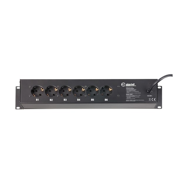 Adam Hall 19'' 2U EU Power Strip, 9 Sockets Rear Connectors