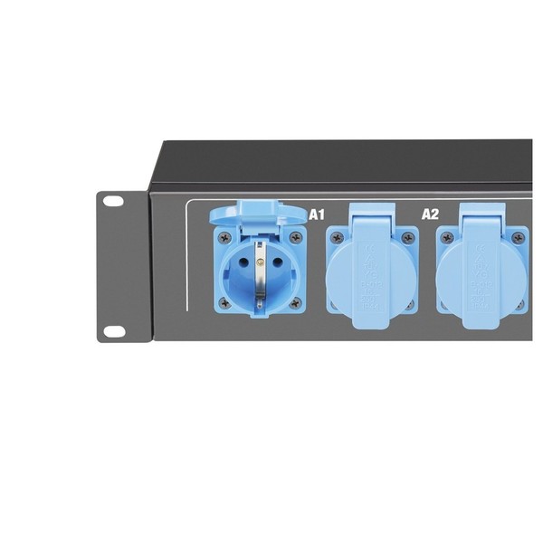 Adam Hall 19'' 2U EU Power Strip, 9 Sockets Covered Sockets
