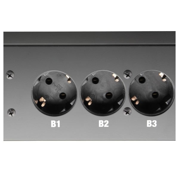 Adam Hall 19'' 2U EU Power Strip, 9 Sockets Angled Connectors