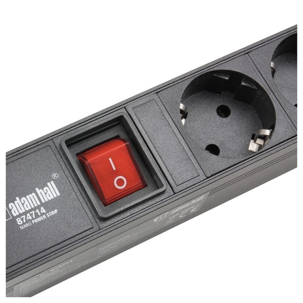 Adam Hall EU Power Strip, 12 Sockets Switch