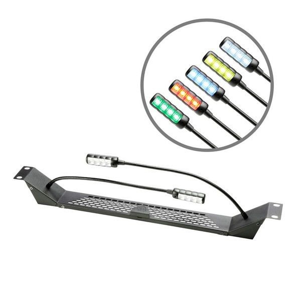 Adam Hall 19'' Dual Gooseneck RGB and White COB LED Rack Light at ...