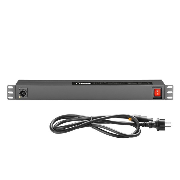 Adam Hall 19'' EU Power Strip with Removable Input, 8 Sockets Cable