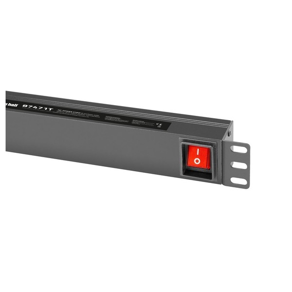 Adam Hall 19'' EU Power Strip with Removable Input, 8 Sockets On/Off Switch