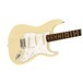 Squier Vintage Modified Stratocaster, Vintage Blonde front close up angled view