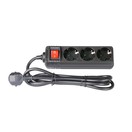Adam Hall EU Power Strip with On/Off Switch, 3 Sockets