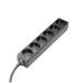 Adam Hall 6 Socket EU Power Strip, 3 m Cable Angled