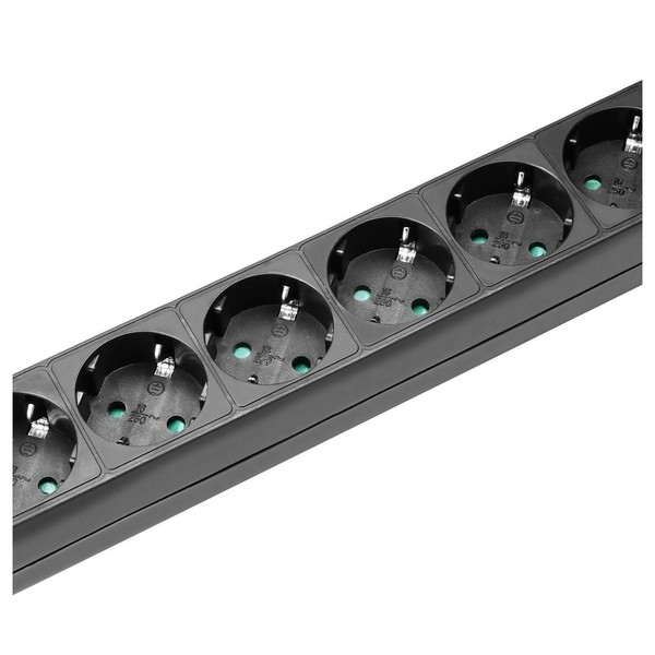 Adam Hall 6 Socket EU Power Strip, 5 m Cable Sockets