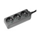 Adam Hall 3 Socket EU Power Strip, 1.4 m Cable Angled Down