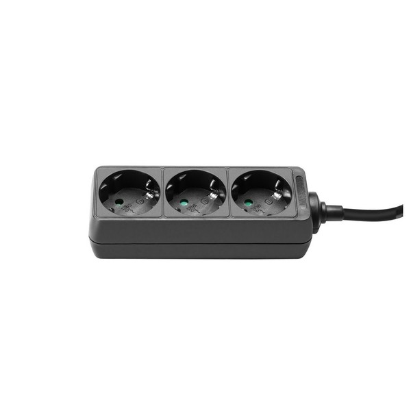 Adam Hall 3 Socket EU Power Strip, 3 m Cable