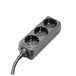 Adam Hall 3 Socket EU Power Strip, 5 m Cable Angled