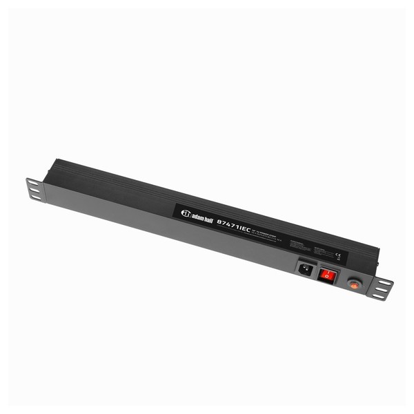 Adam Hall 19'' IEC Power Strip with 10 Connectors, 1U Side Panel
