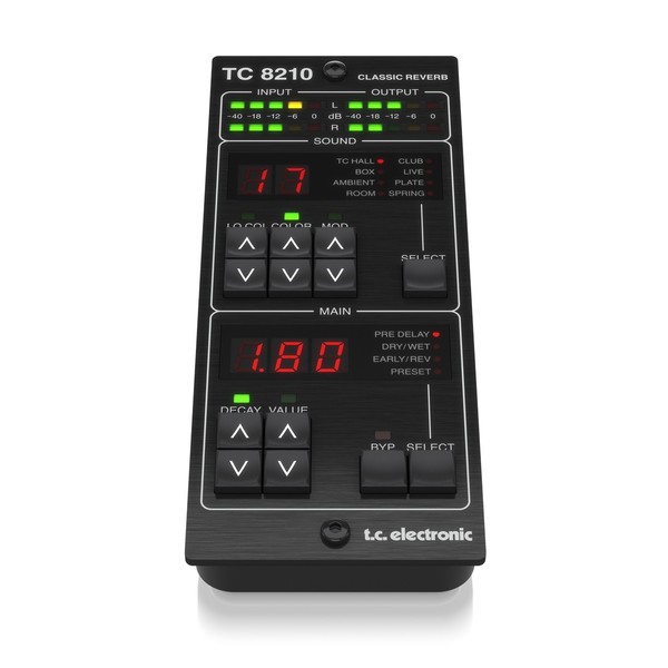 TC Electronic TC8210-DT Reverb Plug-in with Controller, Front Angled Up