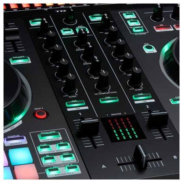 Roland DJ-505 2-Channel Serato Controller - Mixer Detail