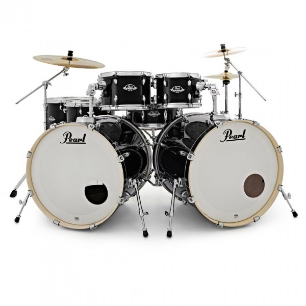 Pearl EXX Export 7pc Double Bass Drum Kit, Jet Black
