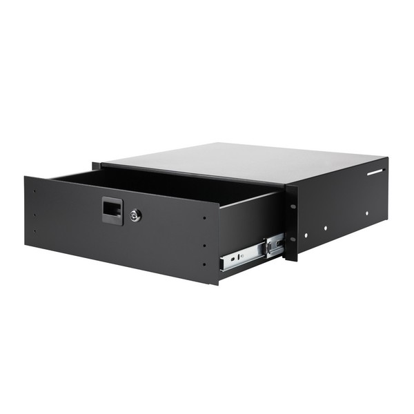 Adam Hall 19'' Aluminium Rack Drawer, 3U Open