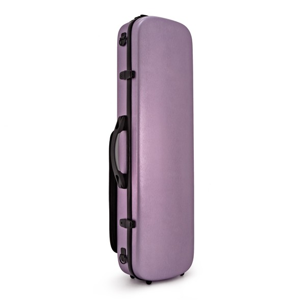 Hidersine Polycarbonate Oblong Violin Case, Brushed Purple Locks