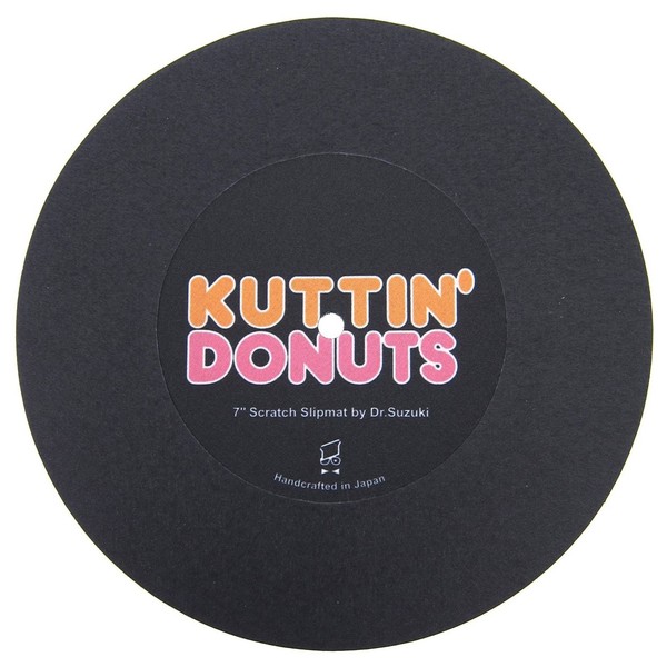 Dr Suzuki Kuttin Donuts 7" Slipmat, Black - Front