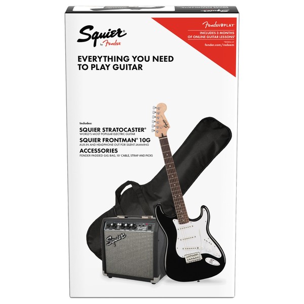 Squier Stratocaster Pack, Black at Gear4music