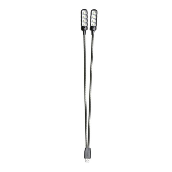 Adam Hall SLED ULTRA Dual USB Gooseneck Lamp Straight