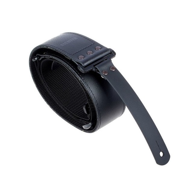 Richter Black Vegan Guitar Strap - Rolled Up View