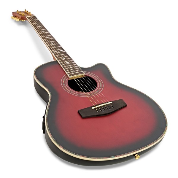 Roundback Electro Acoustic Guitar + Complete Pack, Red Burst