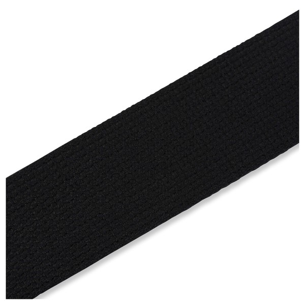 Levys 2" Cotton Guitar Strap w/ Leather Ends, Black Middle