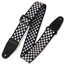 Levy's MP-28 2" Polyester Guitar Strap, Black/White Chequered