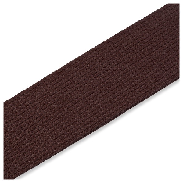 Levys 2" Cotton Guitar Strap w/ Leather Ends, Brown Middle