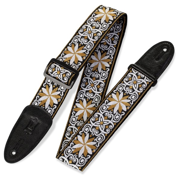 Levys 2" Hootenanny Guitar Strap, Yellow Flower