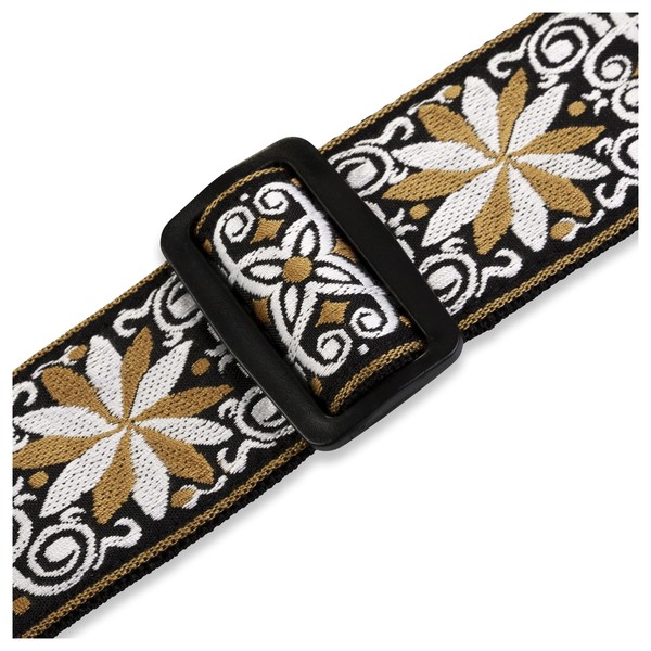 Levys 2" Hootenanny Guitar Strap, Yellow Flower Buckle