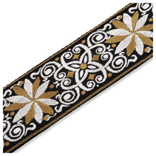 Levys 2" Hootenanny Guitar Strap, Yellow Flower Middle