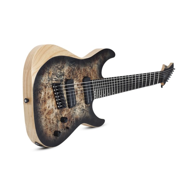Schecter Reaper-7 Multiscale, Satin Charcoal Burst Standing