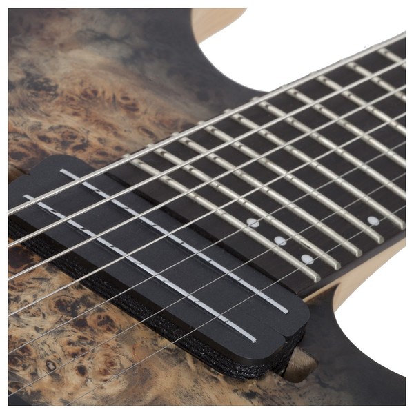 Schecter Reaper-7 Multiscale, Satin Charcoal Burst Neck