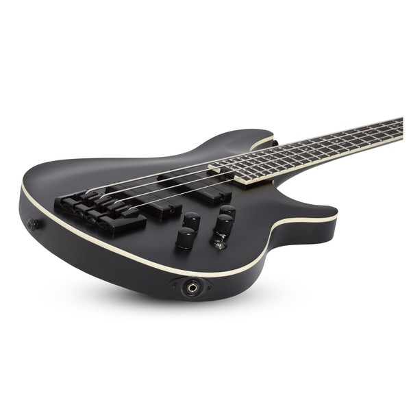 Schecter SLS Evil Twin-4 Bass, Satin Black laying Down