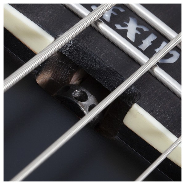 Schecter SLS Evil Twin-4 Bass, Satin Black Truss rod adjuster